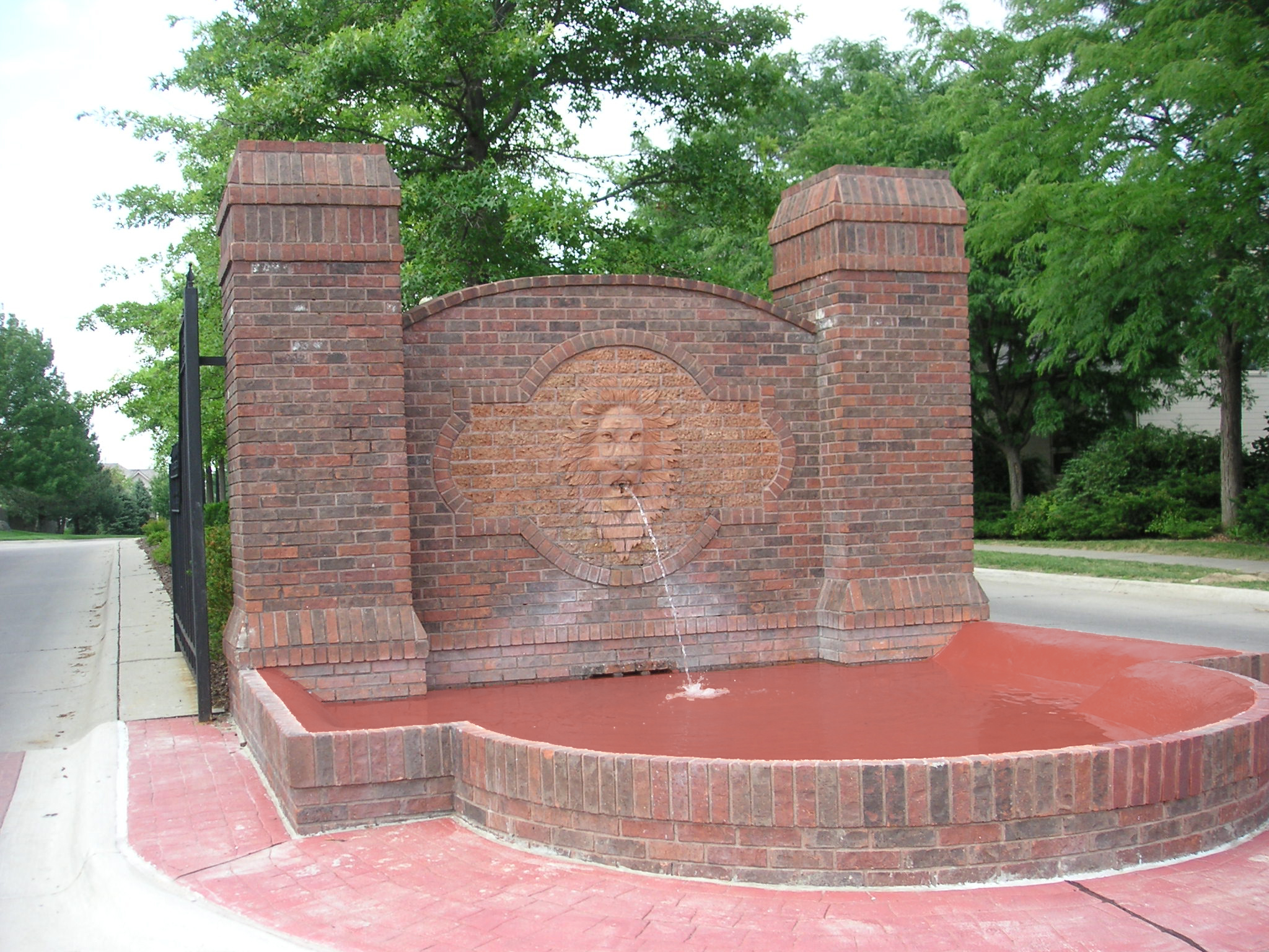 Front entrance fountain